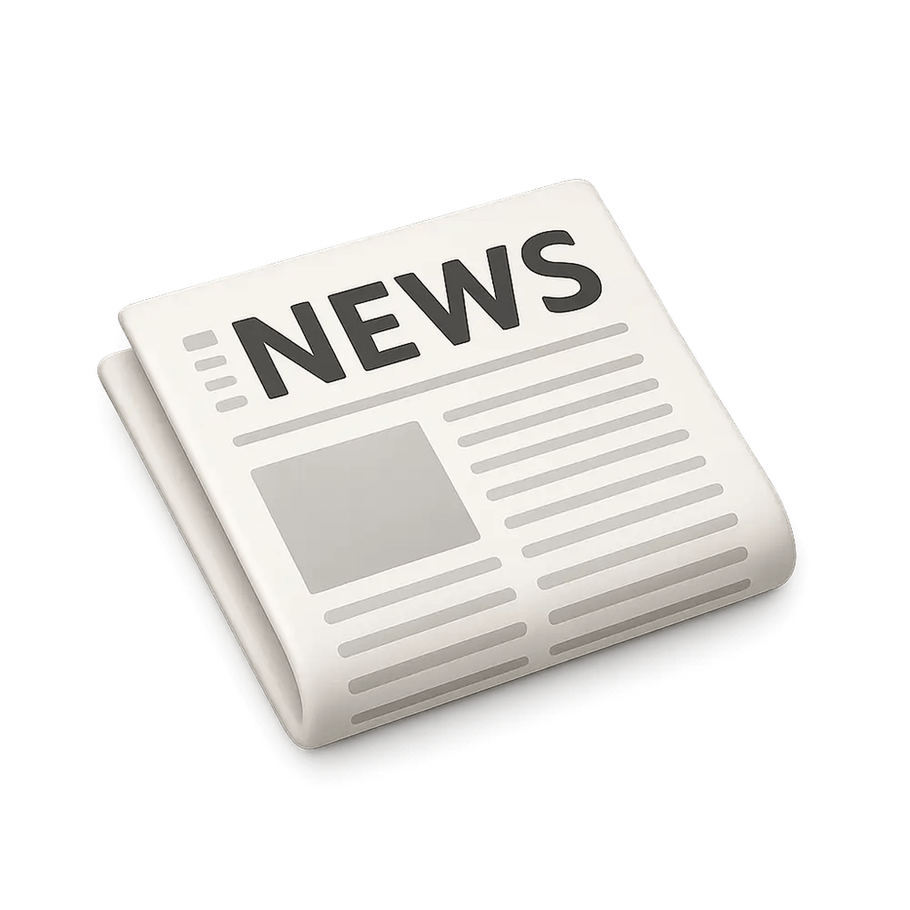 Ilustración de periódico con la palabra news