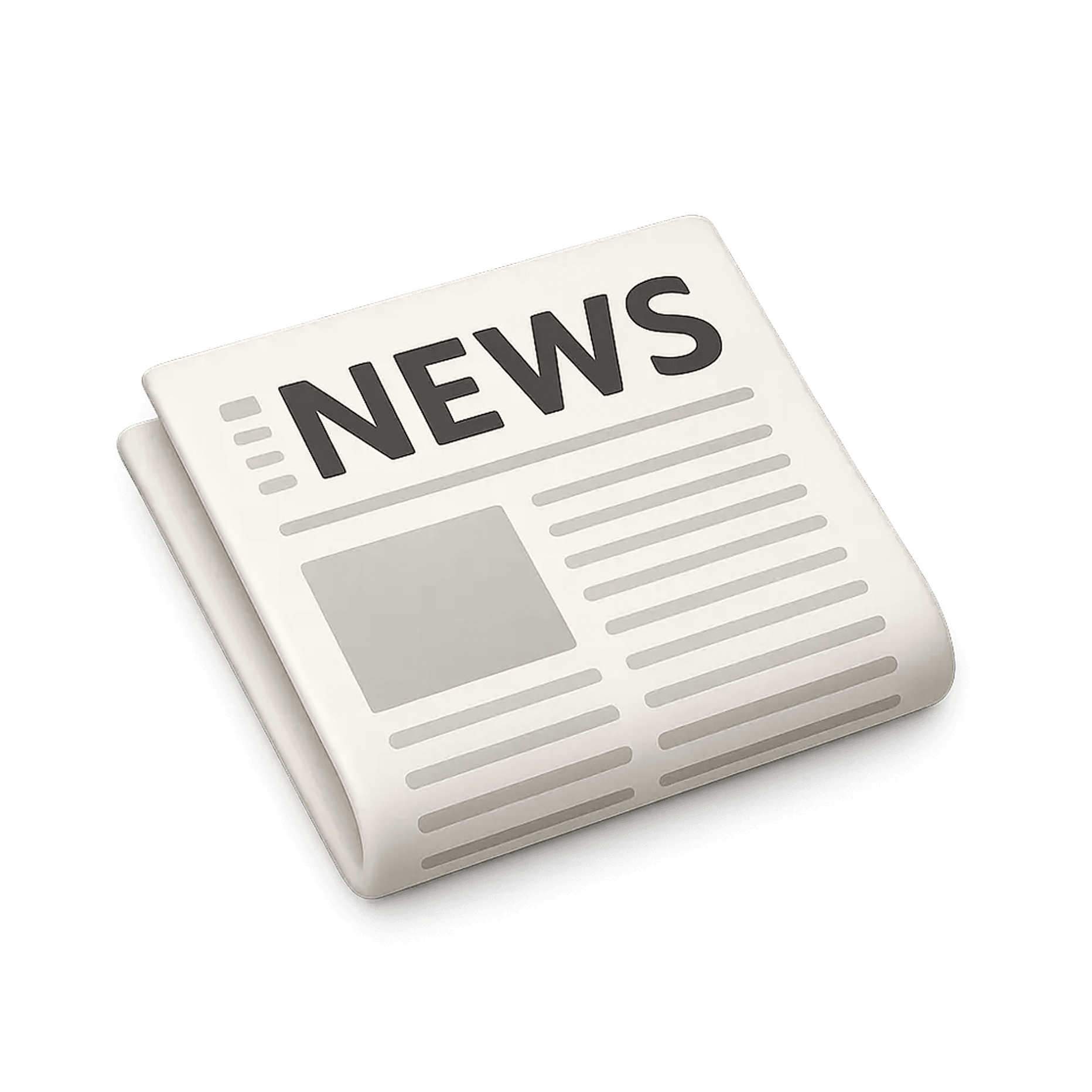 Ilustración de periódico con la palabra news